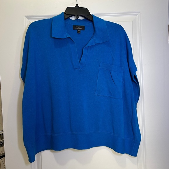 Banana Republic Blue Polo Shirt Classic Knit - Picture 1 of 3